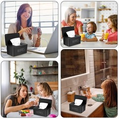 NOVWANG Wipes Dispenser, Large Capacity Baby Wipe 8.2×4.9×3.9in, Black