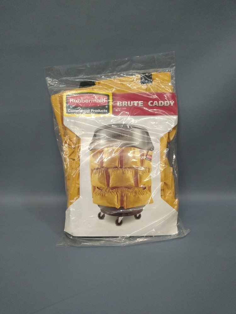 Rubbermaid Commercial Brute Caddy – 32 Gallon Trash Can Caddy, Yellow