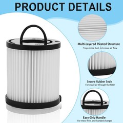 Podoy DCF-21 Vacuum Filter Compatible with Eureka Airspeed /, black, white