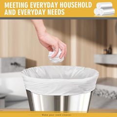 105 Count Small Trash Bags, 4 Gallon Garbage Can Liners – Unscented Wastebask…