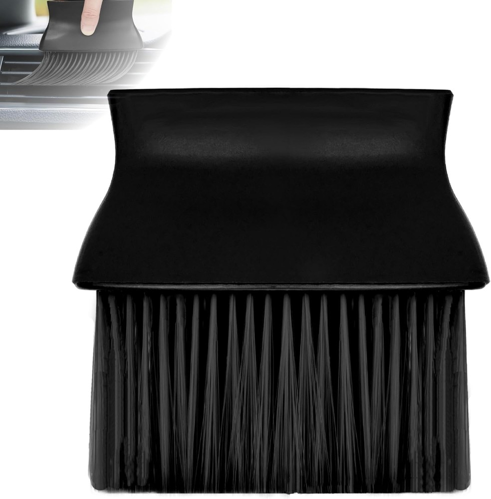 Interior Detailing Brush for Dashboard, Air Vents, and Leather – Color: Black