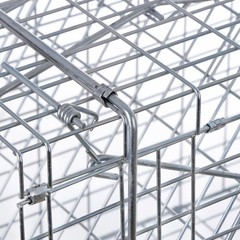 ANT MARCH Live Animal Cage Trap with Gloves 37″x13.5″x14.5″ Large Silver