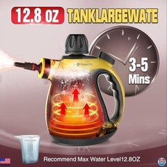 Powerful Handheld Steam Cleaner – Multi-Surface Steamer with 12 Accessories,