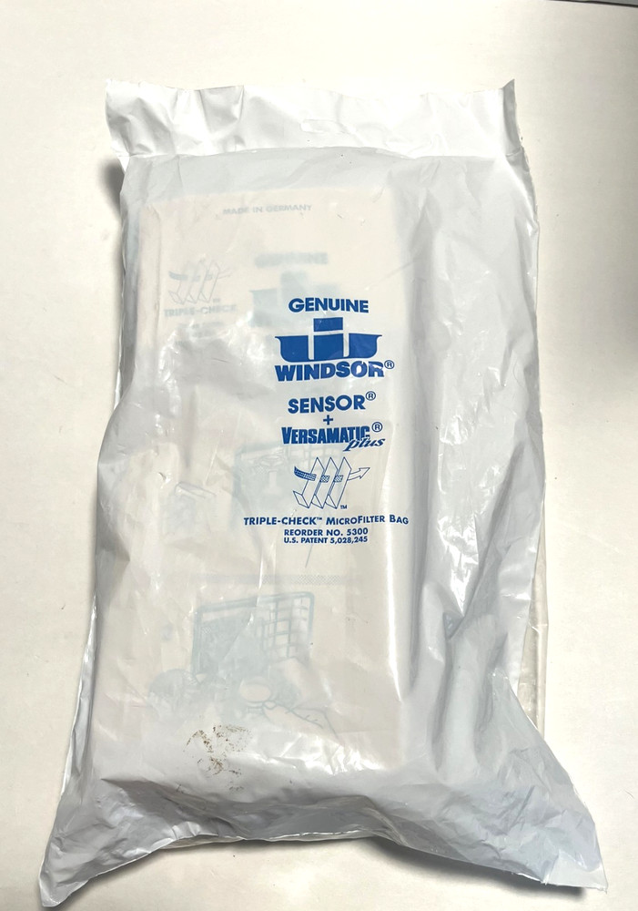10 Genuine Windsor Sensor Versamatic Plus Triple-Check Microfilter Vacuum Bags