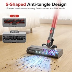 Tipdiy Cordless Vacuum Cleaner Self-Standing 40Kpa Stick Vacuum Cleaners For