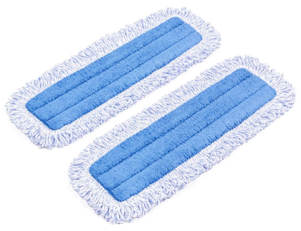 Zflow 18″ Microfiber Dust Mop Pads 2-Pack – Premium Commercial Grade 18, Blue