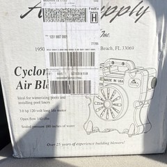 Cyclone Pro 3.0HP 120V Electric Air Blower Fan Model/MPN 4128100P