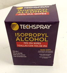 TechSpray 1608-50PK Isopropyl Alcohol 70% (IPA) Wipes Individually Wrapped 50ct
