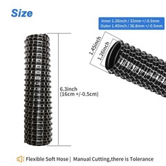 Vanclearidea Replacement Lower Nozzle Hose for Shark Rocket 6×1.25inch, Black