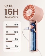 Portable Mini Handheld Turbo Fan, 4 Speed High Velocity Personal [Max 16H Coo…