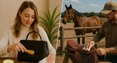 Leather Boot Care Kit – Mink Oil & Saddle Soap for Leather with Applicators &