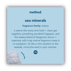 Method 00365CT 10 oz Foaming Hand Wash – Sea Minerals Scent (6/CT) New