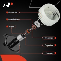 A-Premium Rear Hvac Heater Blower Motor Compatible Honda Pilot 2003-2008 Acura