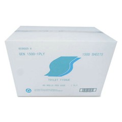 GEN Small Roll Bath Tissue, 1-Ply, White, 1,500 Sheets/roll, 60 Rolls/carton New