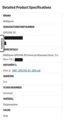 Meltblown Universal Absorbent Socks 3″ X 48″ 10 Pack Oil Water Gas Coolant Fluid