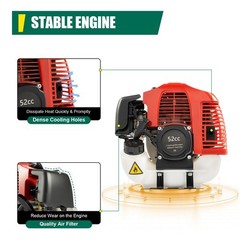 52cc Handheld Gas Power Broom Walk Behind Sweeper 2.3hp High Performance Cleaner