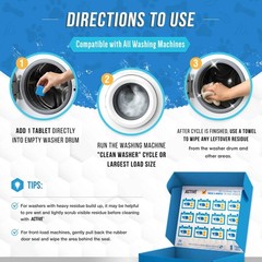 ACTIVE Washing Machine Cleaner for Pet Owners 1 Count (Pack of 24), Blue