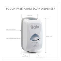 GOJO 274012 1200 mL TFX Touch-Free Automatic Foam Soap Dispenser – Gray New