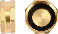 2 Pack Garden Hose End Caps with Washers, Brass Spigot Cap, 3/4″ 2 Pack, Cap