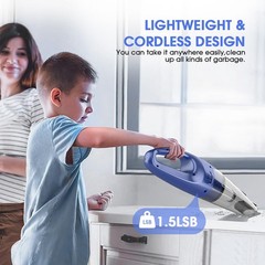 Yoohi Vacuum Cordless Mini Hand Held Vacuum Led Light 2025 Mins Runtime Usb