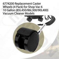 FENXDN 4 Pack 6774200 4201796 Caster Wheels for Shop Vac Vacuum Cleaner Black