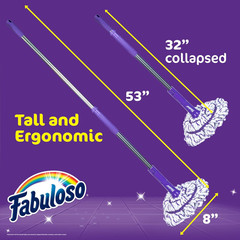 Twist Mop, Self Wringing Floor Mop with Non Scratch Scrubber and Removable Washa