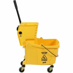 Genuine Joe GJO02347 35 QT Side Press Mop Bucket Wringer Combo Each Yellow
