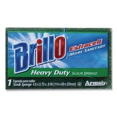 Brillo 21001 Estracell 4.9″ x 2.9″ Scrub Sponge – Yellow/Green (12/Carton) New