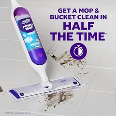 Swiffer PowerMop Multi-Surface Mop Kit for Floor 1 Kit, Purple and White