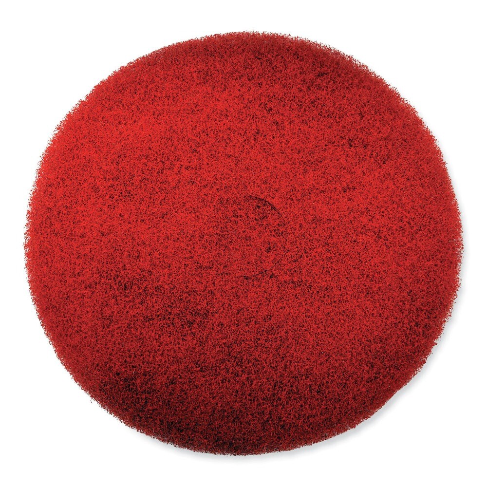 SC Johnson 311183 EZ CARE 17″ Heavy-Duty Scrub Pad – Red/Gray (5/CT) New