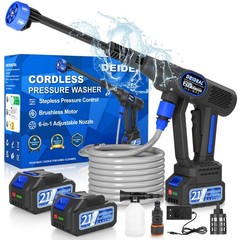 Cordless Portable Washer, 1280 PSI Portable Handheld Washer with Trigger-Cont…