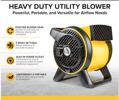 Heavy Duty Utility Blower, 12-inch, 3 Speed Portable Floor Fan