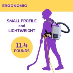 ProTeam GoFit 3 Commercial Backpack Vacuum with Xover Multi-Surface Telescopi…