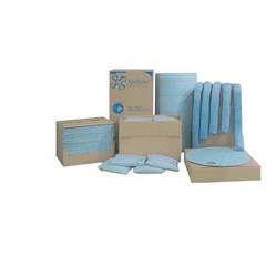 Spilfyter M-75 Sorbent Pad, 34 Gal, 16 In X 18 In, Oil, Blue, Polypropylene