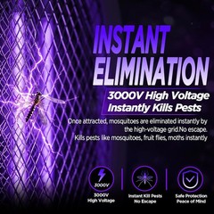 (2 Pack)Fly Bug Zapper Racket, Swatter Electric,USB-C Rechargeable Electric Fly
