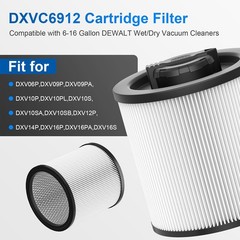 2 Pack DXVC6910 Cartridge Filter Replacement for DEWALT DXV16P Wet/Dry Vac