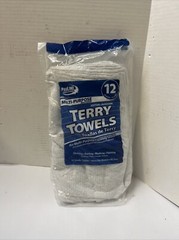 PRO-LINE PROFESSIONAL TERRY TOWELS -12 TOWELS PER PACKAGE – Cotton – 14x17in
