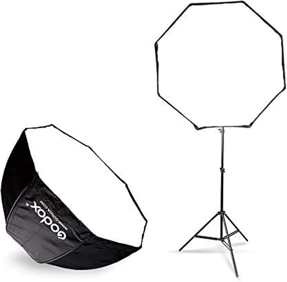 Photo Studio 80Cm 31.5In Portable Octagon Umbrella Softbox,190Cm Light Stand wit