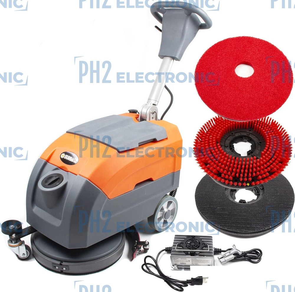 RT35 17″ Walk-Behind Floor Scrubber Dryer Machine,9.2-gal Tank,19000 sqft/h