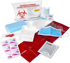 Bloodborne Pathogen Spill Kit 22 Piece Bodily Fluid Cleanup Pack Meets OSHA