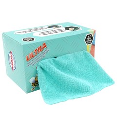 kickleen Microfiber Cleaning Cloth, Lint-Free Shop Towels Small, Blue