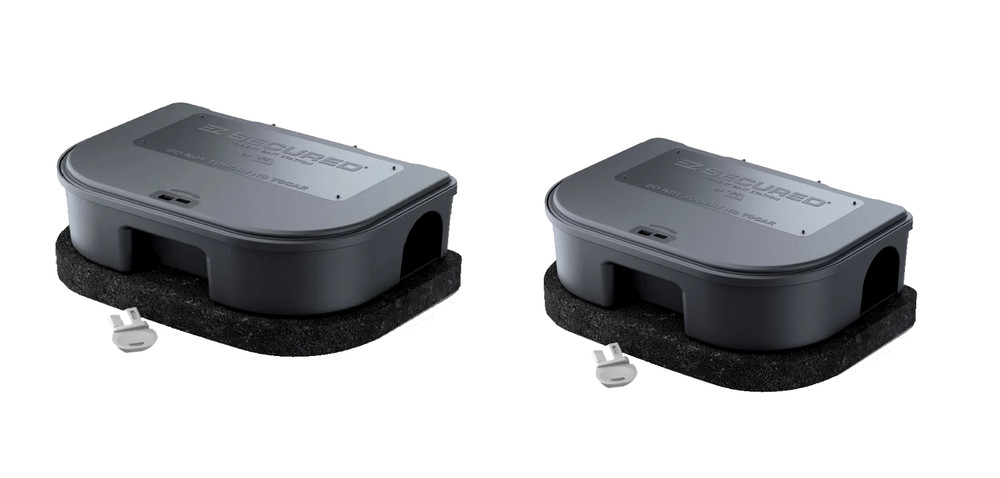 2 Rat Baiting Stations Secured Rat Control Station With Concrete Block – RBS1 EZ