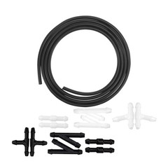 Osilly Windshield Washer Hose Kit, 4 Meter Wash Fluid Tubing with 12 Black