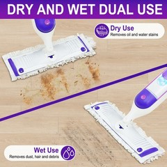 40 Pack Disposable Power Mop Pads for Swiffer 40PC, Purple