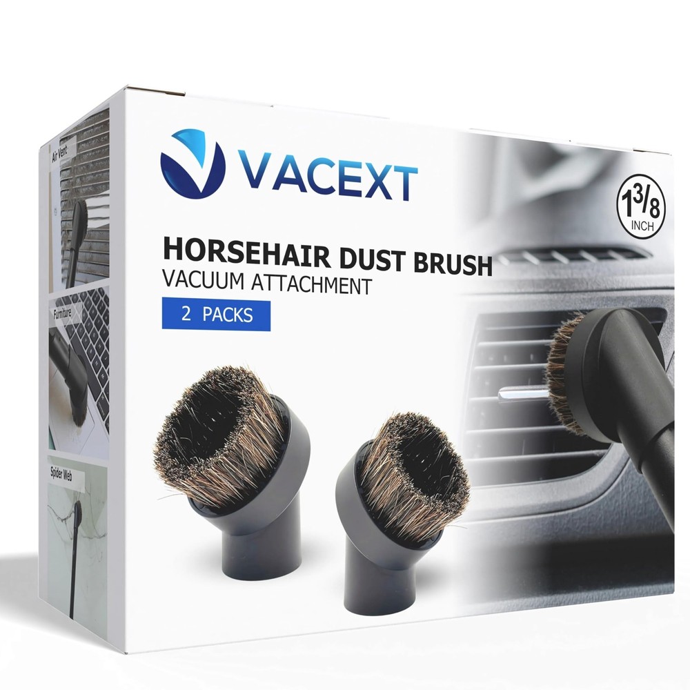 For Miele 2Pack Round Horsehair Dust Brush Vacuum Attachments Accessories 1-3/8′