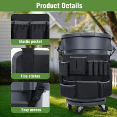 Trash Can Caddy Bags Fit 32-55 Gallon Garbage Bin Garbage Bin Caddy Bag With 13