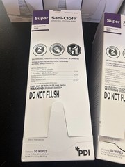 300 PDI Super Sani Cloth X-Large Germicidal 6x 50 Individual Wipes 11.5×11.75″