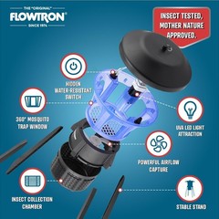 Flowtron Outdoor Bug Trap | UV Light & Powerful Fan with ½ Acre Coverage