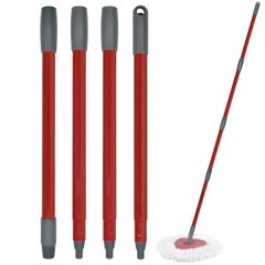 Mop Handle for Ocedar, O Cedar, Spin 4Section Iron, Red Iron