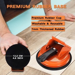 REXBETI Floor Gap Fixer Tool, Plank Repair Kit, 45°Striking Face, Orange
